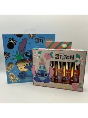 Disney Stitch Eyeshadow Palette & Lip Oil Gift Set Bundle